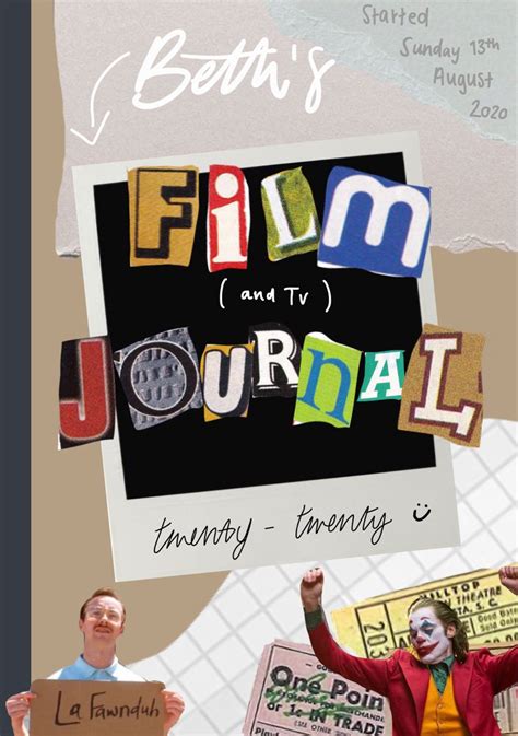 Film Journal Cover 스크랩북 아이디어 스크랩북 인쇄용 스티커