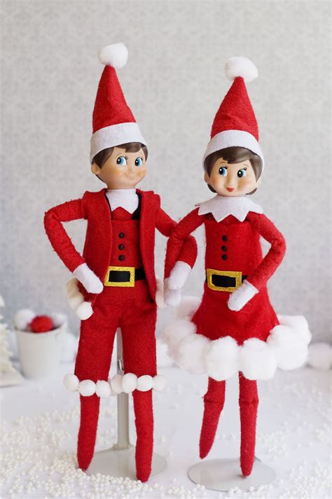 Mr And Mrs Santa Claus Elf Costume Doll Costume Elf Clothes Etsy Elf