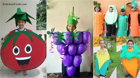 Fruit And Vegetable Costumes For Kids Homemade Fancy Dresses Kids Art