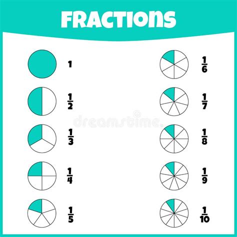 Fracciones Matemáticas De Fracción Conjunto De Segmentos De Círculo