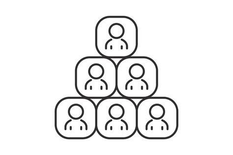 Hierarchy Icon Organization Chart Pre Designed Illustrator Graphics