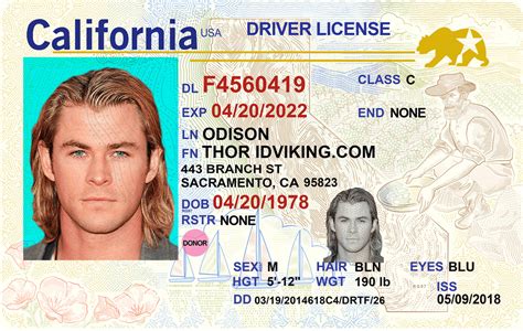 California Ca Drivers License Psd Template Download Idviking