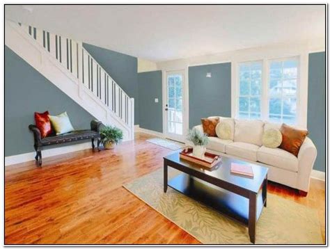 Use colour blocking to break up walls. Best Paint Colors With Light Wood Floors | Grey paint ...