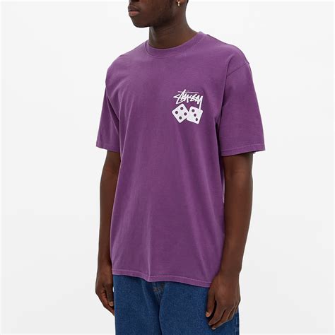Stussy Dice Pigment Dyed Tee Purple End Nl
