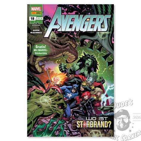 Panini Comic Heft Avengers 18 Inkl Marvel Sticker Tüte Dudes Comic