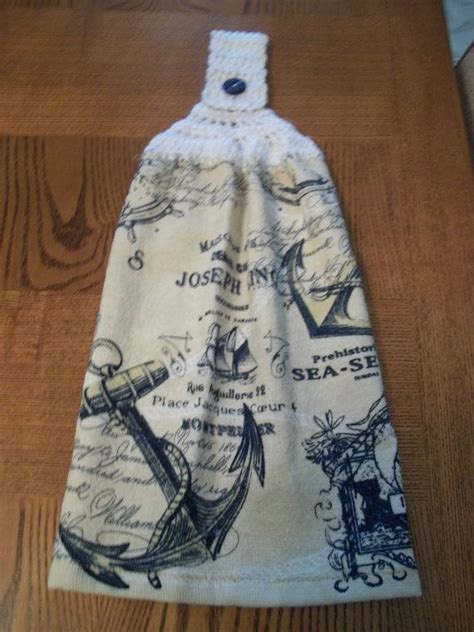 Maybe you would like to learn more about one of these? Nautical, Marine, Beach Hanging Kitchen Towel | Handmade ...