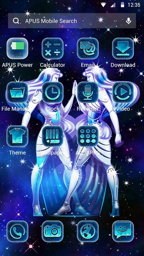 Blue Gemini Constellation Theme And Wallpaper For Android Apk Download