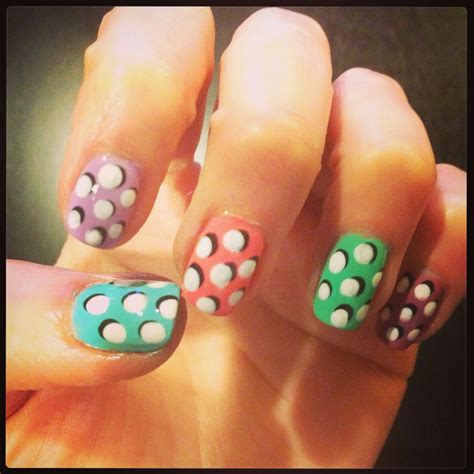 D Polka Dots Inspired By A Tutorial By Miss Jen Fabulous Nail Art