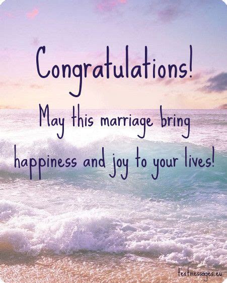Congratulations Card For Marriage With Waves And Sky In The Backgroung