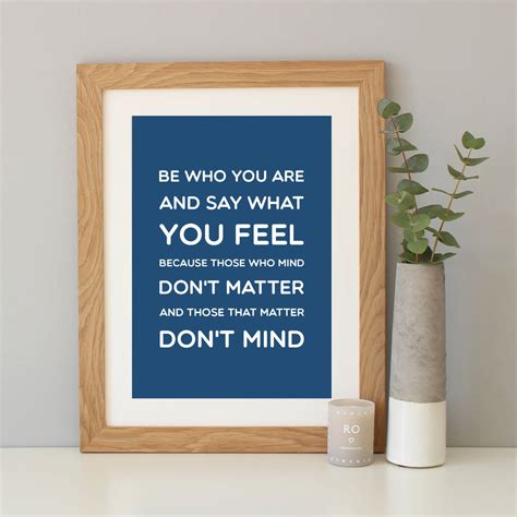 Dr Seuss Be Who You Are Quote Print By Hope And Love