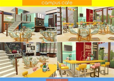 Campus Cafe By Praline At Cross Design Sims 4 Updates