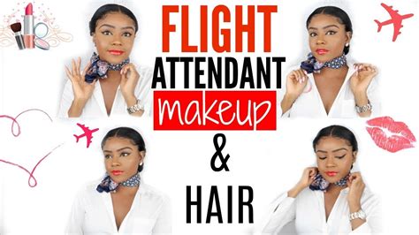There are requirements on hairstyles and makeup. 💄Classic Flight Attendant Makeup Tutorial + Hair Style ️ ...