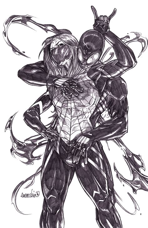Silky Symbiote Pencils By Emmshin On Deviantart