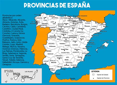 Provincias De España Cuantas Y Cuales Son