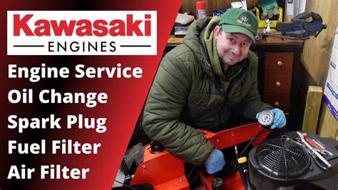 Kawasaki Engine Service Tutorial Air Filter Spark Plug Fuel Filter