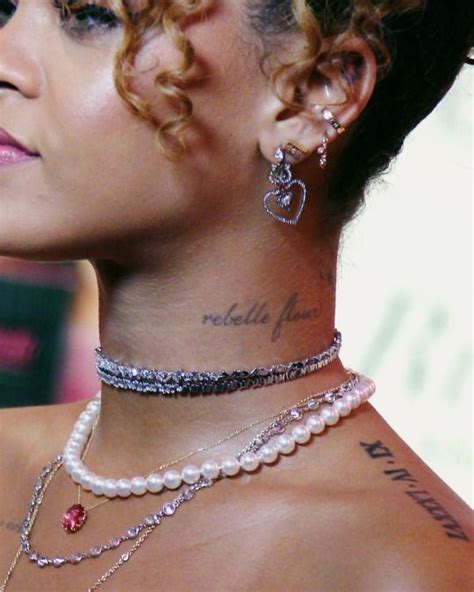 Rihanna Neck Tattoo Tatoo Neck Baby Tattoos Dope Tattoos Pretty Tattoos Estilo Rihanna