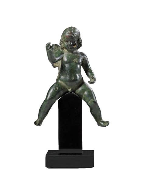 Ancient Roman Bronze Figure Of Eros Riding A Dolphin Roman Empire Ref