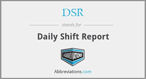 What Is The Abbreviation For Daily Shift Report