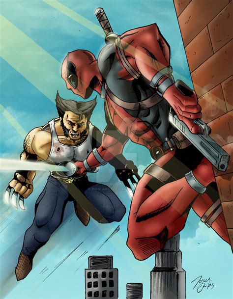 Deadpool Vs Wolverine By Big D Artiz On Deviantart