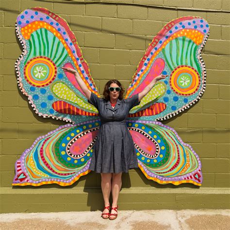 Butterfly Wings Art Installation By Dori Patrick Located On The Back Of The Chocolate Shop In