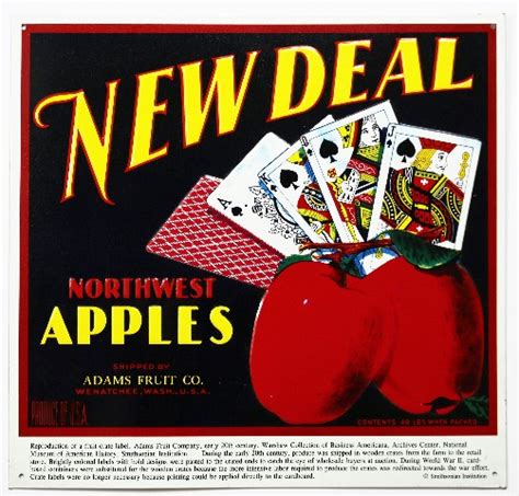 New Deal Northwest Apples Tin Metal Sign Vintage Ad