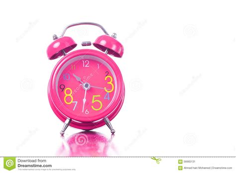 Red Alarm Clock Show At 1030 Oclock Stock Photo Image 56665131