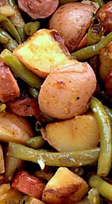 Hoosier Stew Green Beans Potatoes And Smoked Sausage Comfort Food