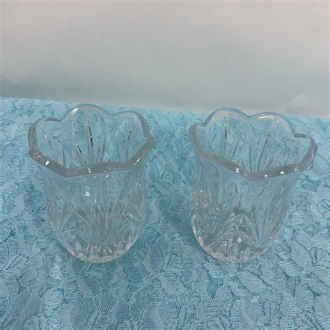 Princess House Lead Crystal Votive Tea Light Candle Holders Etsy