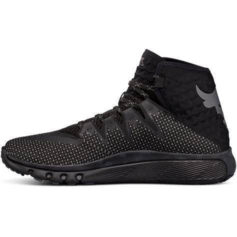 Under Armour Rubber Mens Ua Project Rock Delta Training Shoes In Black