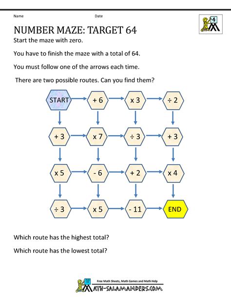 4th Grade Math Puzzles