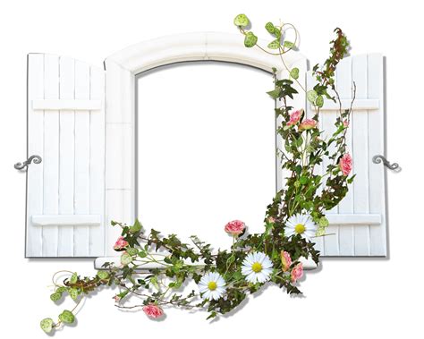 Window With Flowers Transparent Png Stickpng