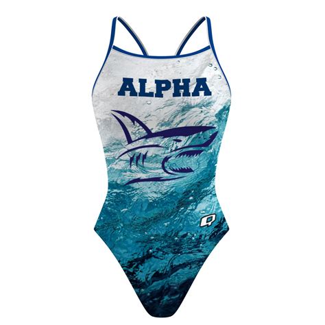 Alphanew Skinny Strap Swimsuit Q Team Store
