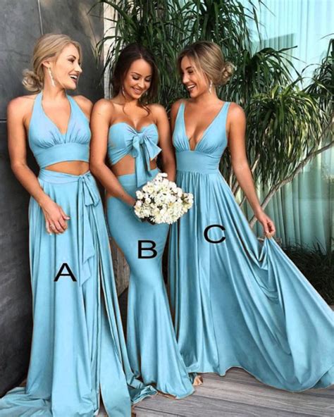 Blue Bridesmaid Dress Bridesmaid Dresses Dresses Long Bridesmaid