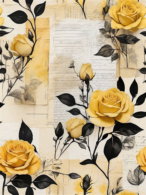 Yellow Roses Journal Page Art Free Stock Photo Public Domain Pictures