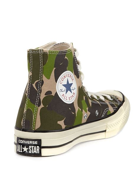 In 1923, basketball player chuck taylor visited the shop looking for comfortable shoes to wear when playing basketball, and the iconic converse chuck. Converse All Star Camo High-top Sneaker in Green for Men ...