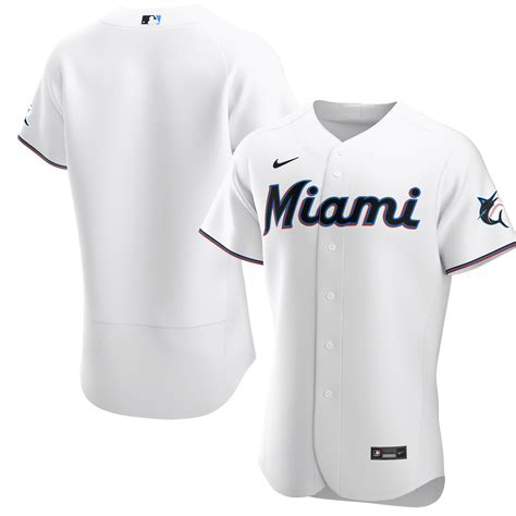 Miami Marlins White Home Authentic Jersey By Nike