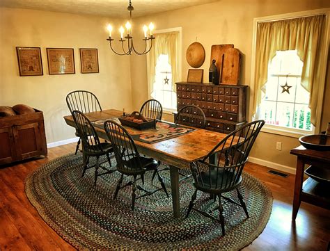 Early Dining Room 💙 Primitive Dining Rooms Primitive Decorating