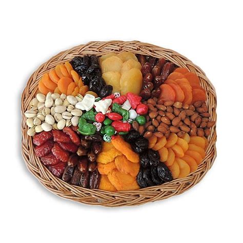 Vacaville Fruit Company Christmas Fruit And Nut Deluxe Mix T Basket
