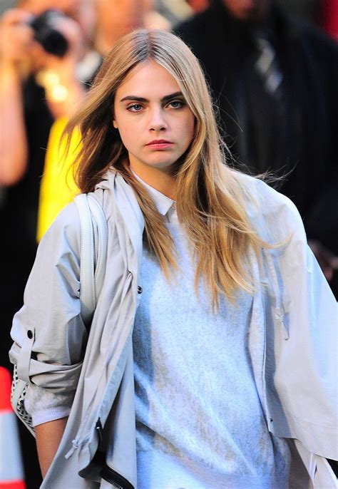 New York Ny October 15 Model Cara Delevingne Is Seen On The Set Of