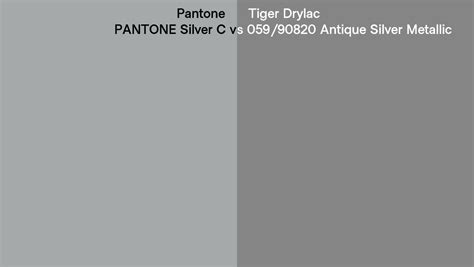 Pantone Silver C Vs Tiger Drylac Antique Silver Metallic Side
