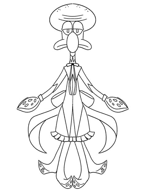 Squidward House Coloring Page