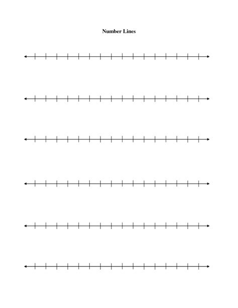 Number Line Template 0 20 Worksheets 99worksheets