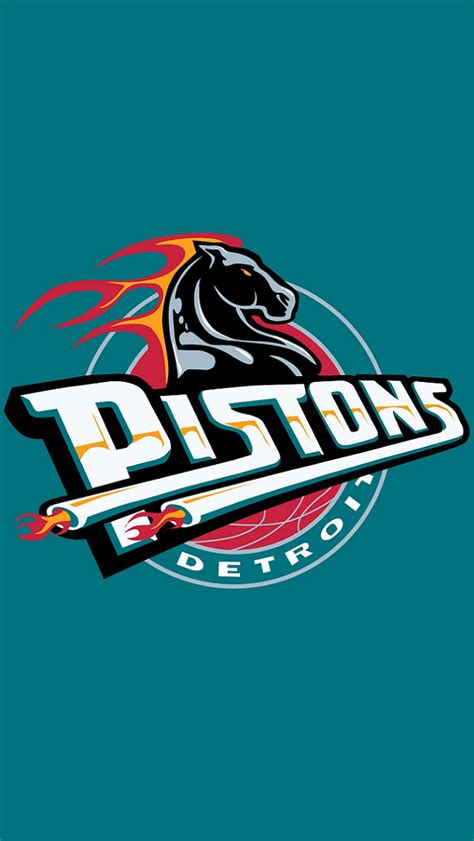 Detroit Pistons Mid 90s Logos Pistons Logo Nba Basketball Art