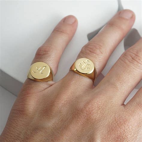 men s pinky ring custom gold signet ring engraved with etsy