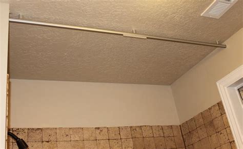 They work great with a wide range of curtains too. ceiling mounted shower curtain rod | bathroom | Pinterest ...