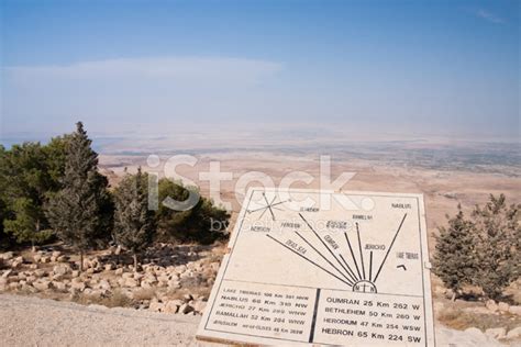 Map Of The Holyland On Mount Nebo In Jordan Stock Photo Royalty Free