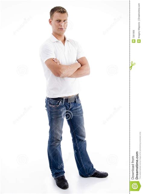 Male Standing With Folded Arms Stock Photo - Image of ...