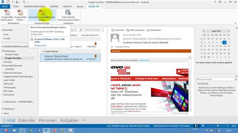 In dem video erfährst du, wie es geht. Outlook - Archivierung ganzer E-Mail-Ordner als PDF ...