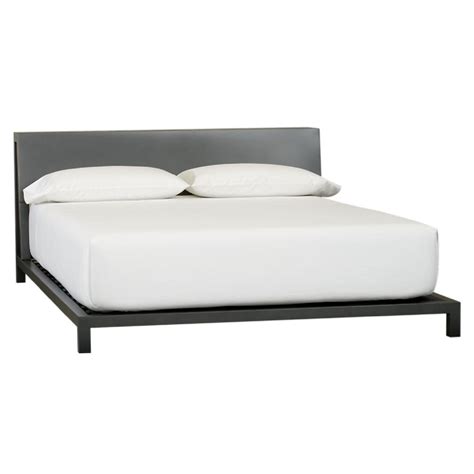 Cb2 Queen Size Alpine Gunmetal Steel Bed Aptdeco