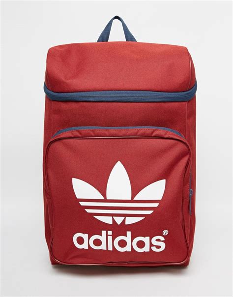 Adidas Originals Classic Backpack In Burgundy In Red Redwhite Lyst